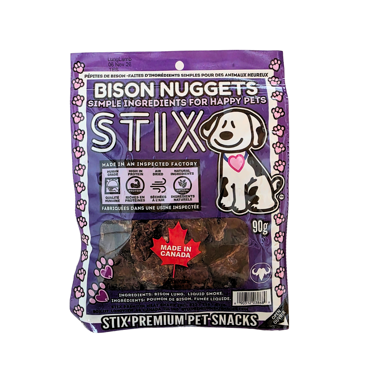 Bison Nuggets Treat Bag