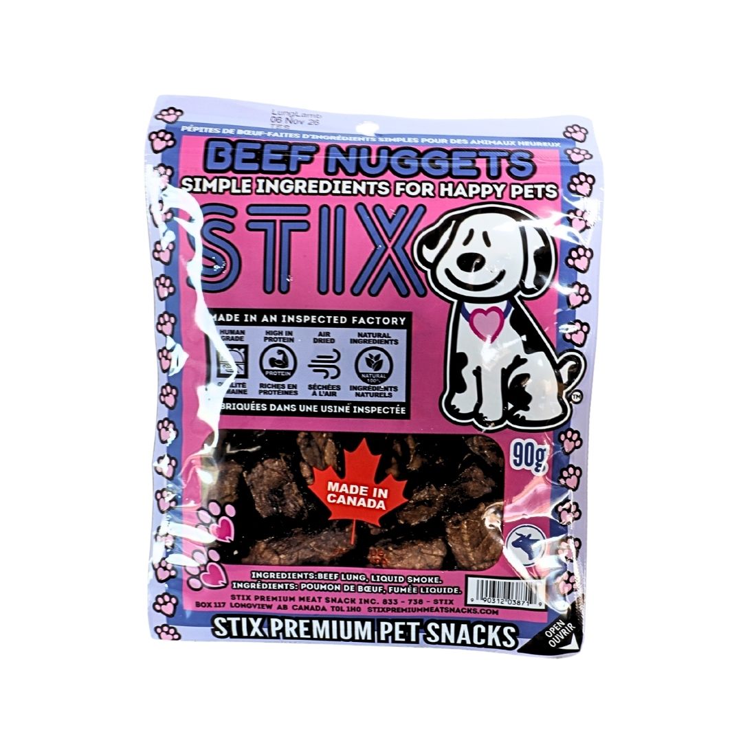 (12) Case of Beef Nugget Treat Bags